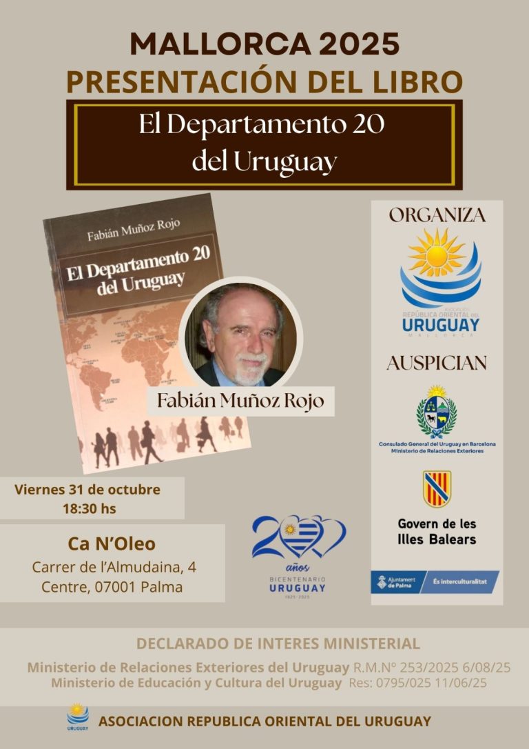 Presentación del Libro «El Departamento 20 del Uruguay» – Mallorca 2025