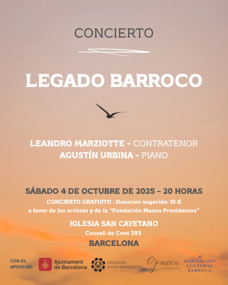 Invitación Especial: Concierto «Legado Barroco» con Talentos Uruguayos en Barcelona