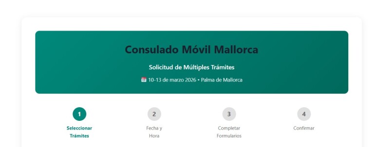 Asunto: 📢 CONSULADO MÓVIL EN MALLORCA: Apertura de citas y cupos limitados