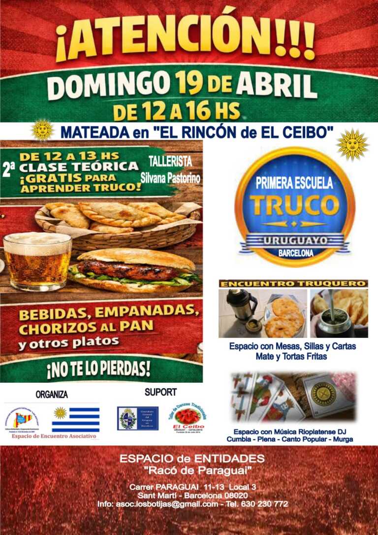 Mateada, Truco y Gastronomía Criolla en «El Rincón de El Ceibo» – Barcelona