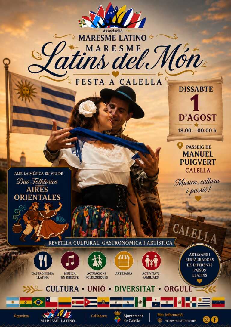 ¡Música, cultura y pasión! Te invitamos al evento «Latins del Món» en Calella con el Dúo Aires Orientales