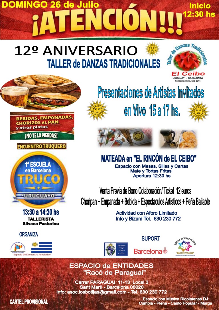 12º Aniversario Taller de Danzas Tradicionales Grupo El Ceibo