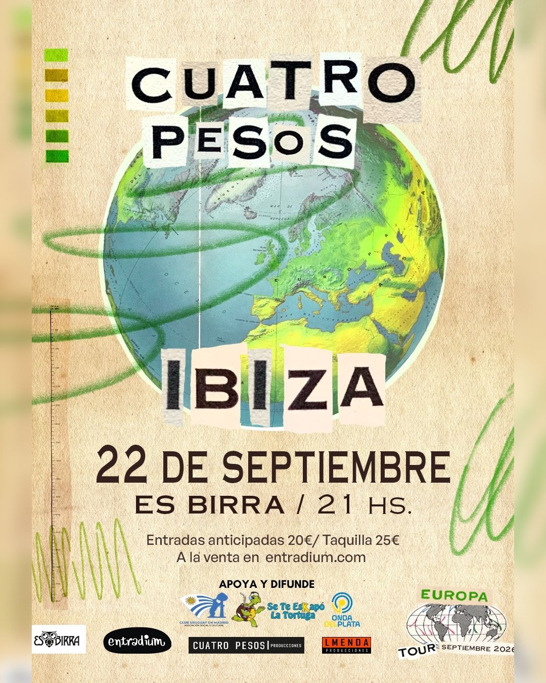 Concierto Cuatro Pesos en Ibiza